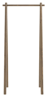 Hongi Clothes rack, Brown lacquered pine, 177x75