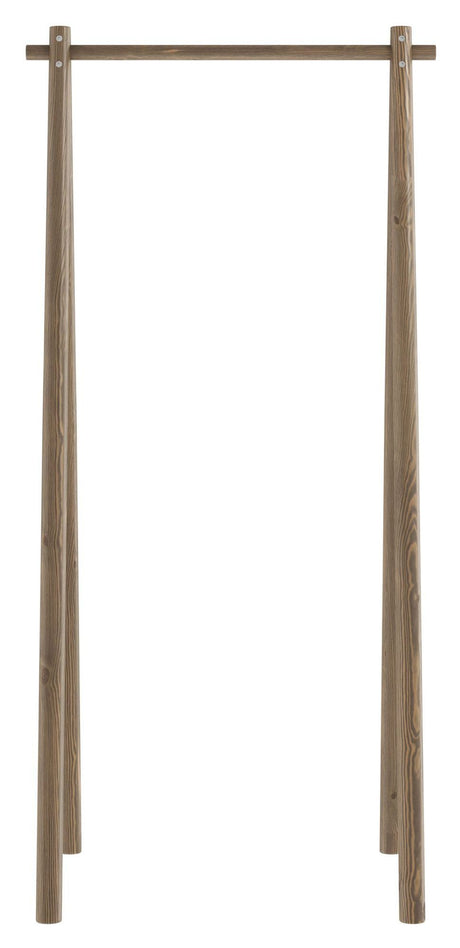 Hongi Clothes rack, Brown lacquered pine, 177x75