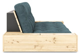 Base Sofa bed with Sideboxes, Pale Blue/nature