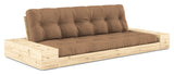 Base Sofa bed with Sideboxes, Mocca/nature