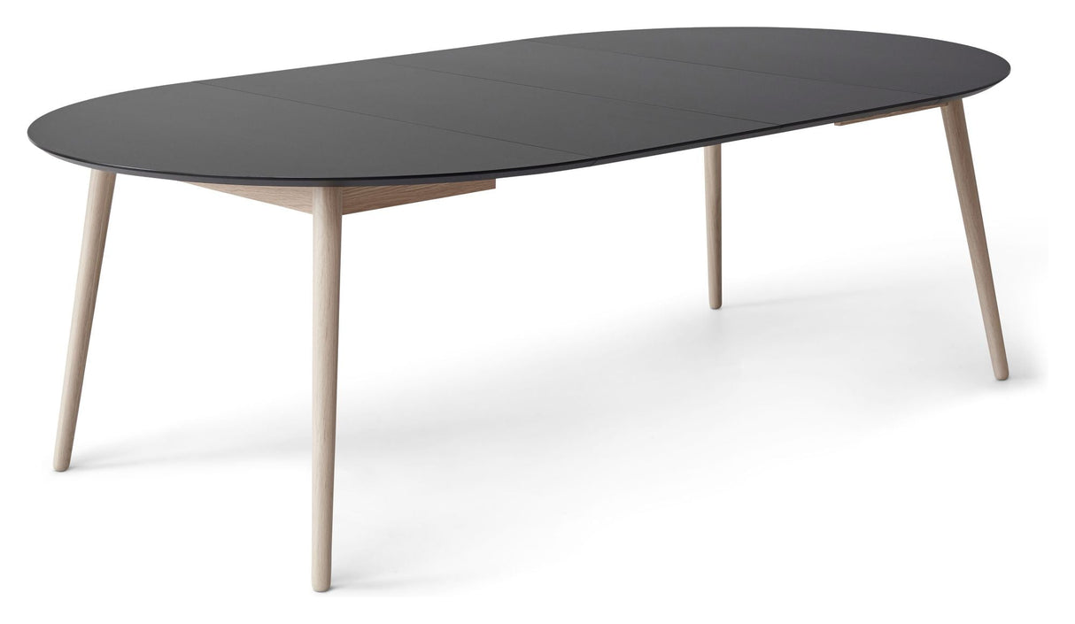 Meza Round Dining Table Ø135, Graphite/Oak legs