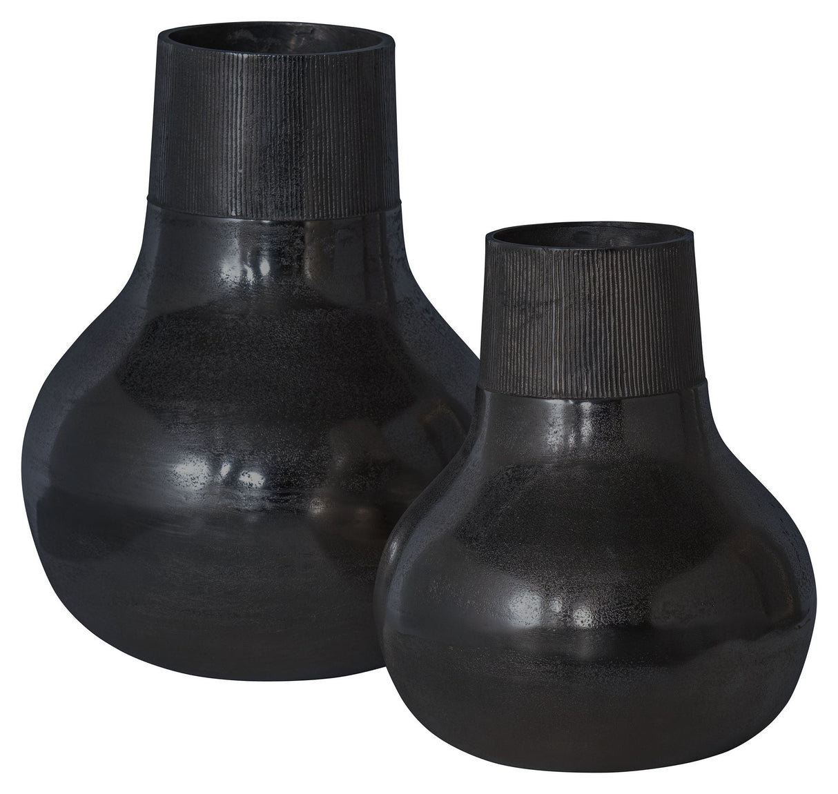 Metal Floor Vase Ø36, Black