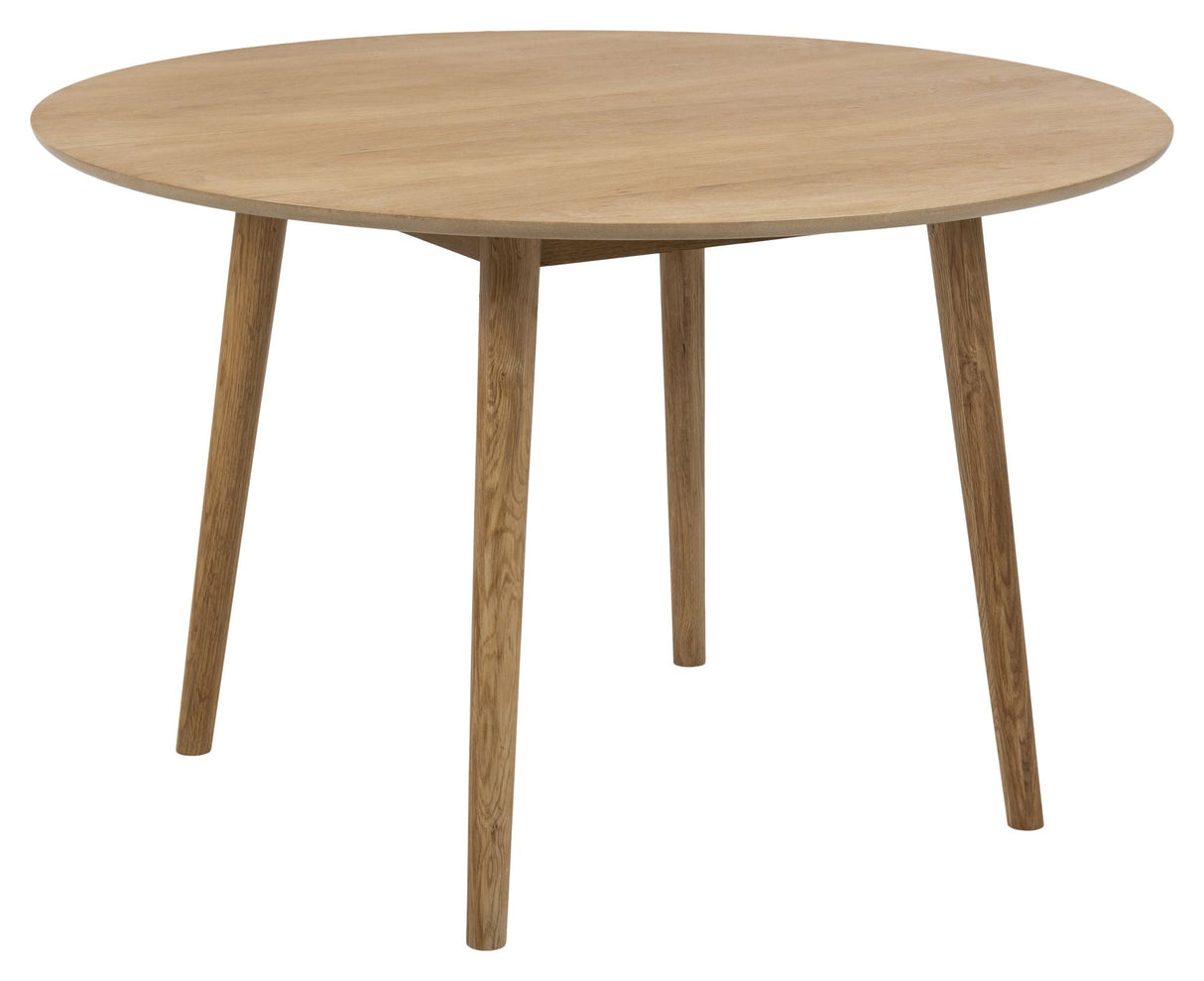 Julius Dining Table Ø120, Oak veneer