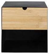 Joliet Bedside Table, Wall Hanged, Black