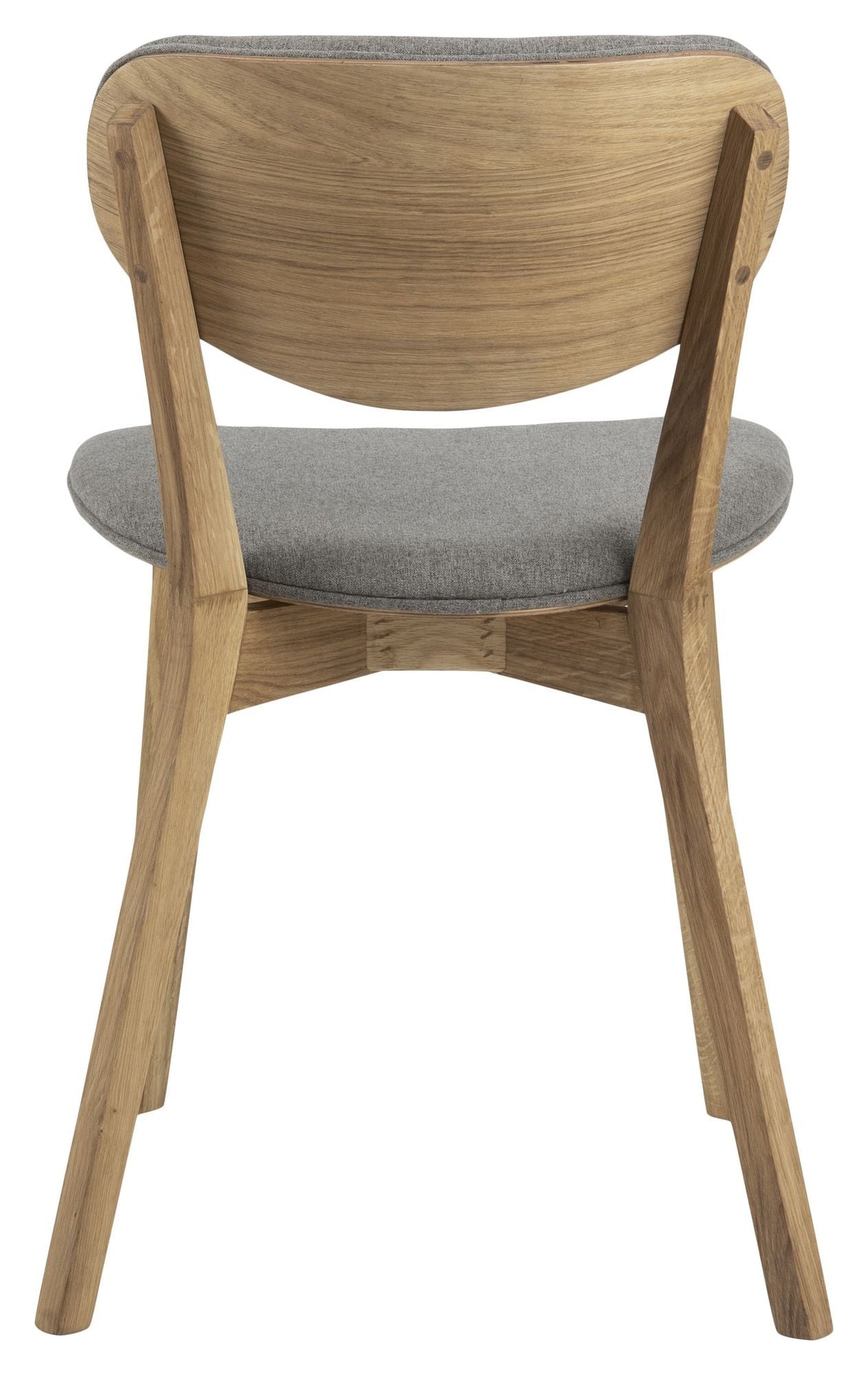 Minsk Dining chair, light gray with oak legs