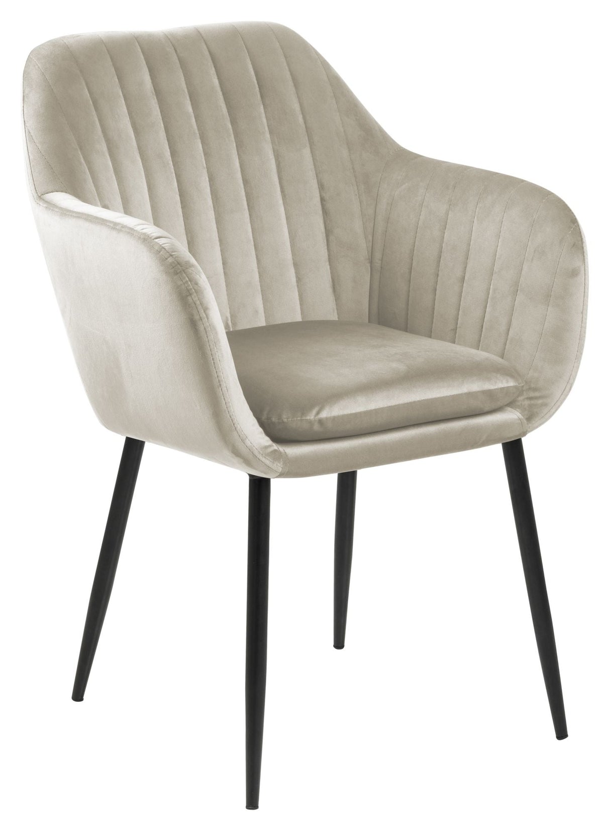 Emilia Dining chair with arm, Sand velor