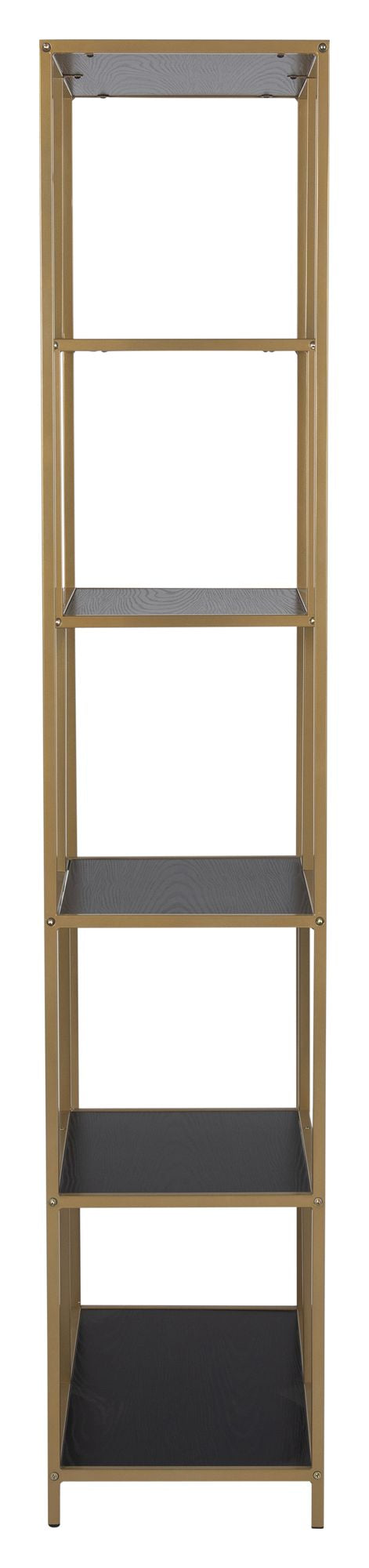 Seaford Assymetric Shelf Black, w. 4 shelves