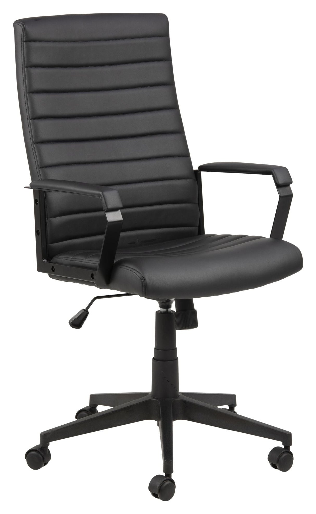 Charles Office Chair, Black Leather Look