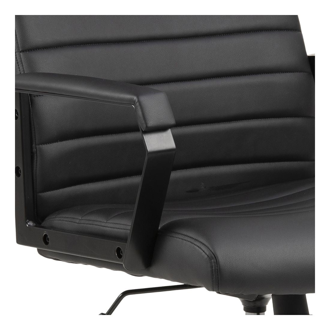 Charles Office Chair, Black Leather Look