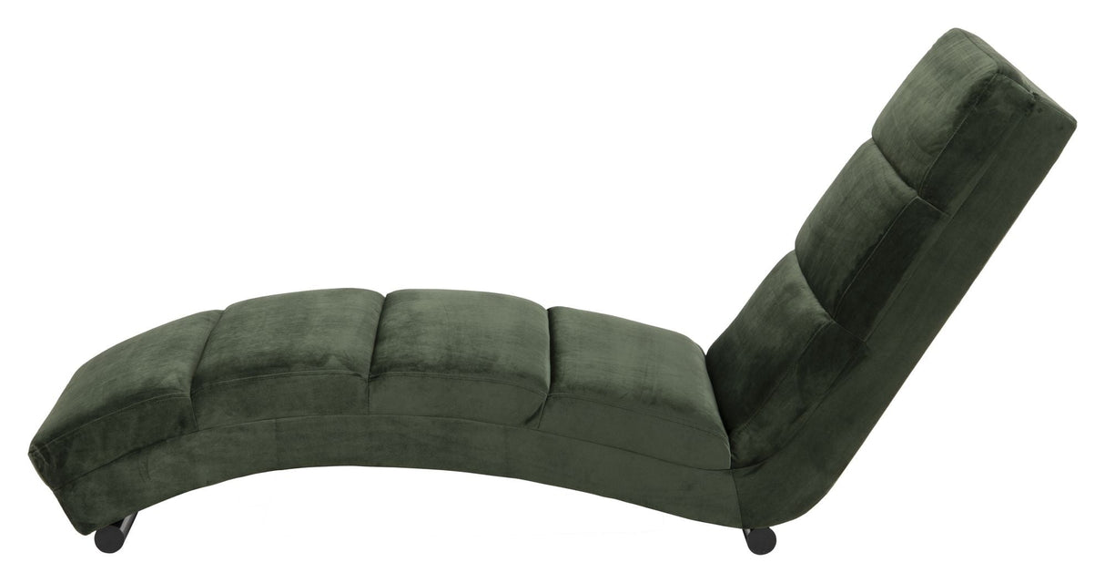 Slinky Chaise Long, Forest Green Velvet