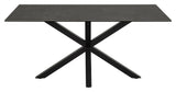 Heaven Dining Table, Black Glass/Ceramics, L:160