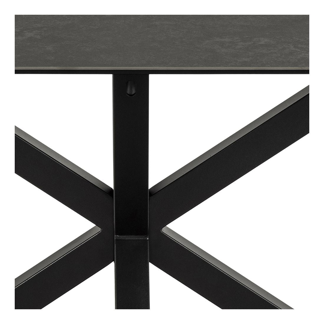 Heaven Dining Table, Black Glass/Ceramics, L:160