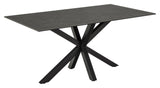 Heaven Dining Table, Black Glass/Ceramics, L:160