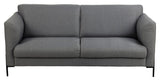 Conley 2-seater sofa, Light gray, black metal angular legs