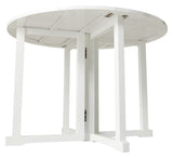 Butterfly Garden table, White PU, Ø110