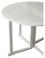 Butterfly Garden table, White PU, Ø110