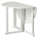 Butterfly Garden table, White PU, Ø110