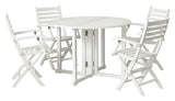 Butterfly Garden table, White PU, Ø110