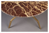 Dutchbone Maral Coffee Table - Red-brown Marble, Ø77