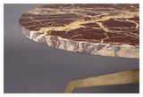 Dutchbone Maral Coffee Table - Red-brown Marble, Ø77