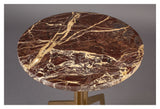 Dutchbone Maral Side Table - Reddish-brown Marble, Ø39