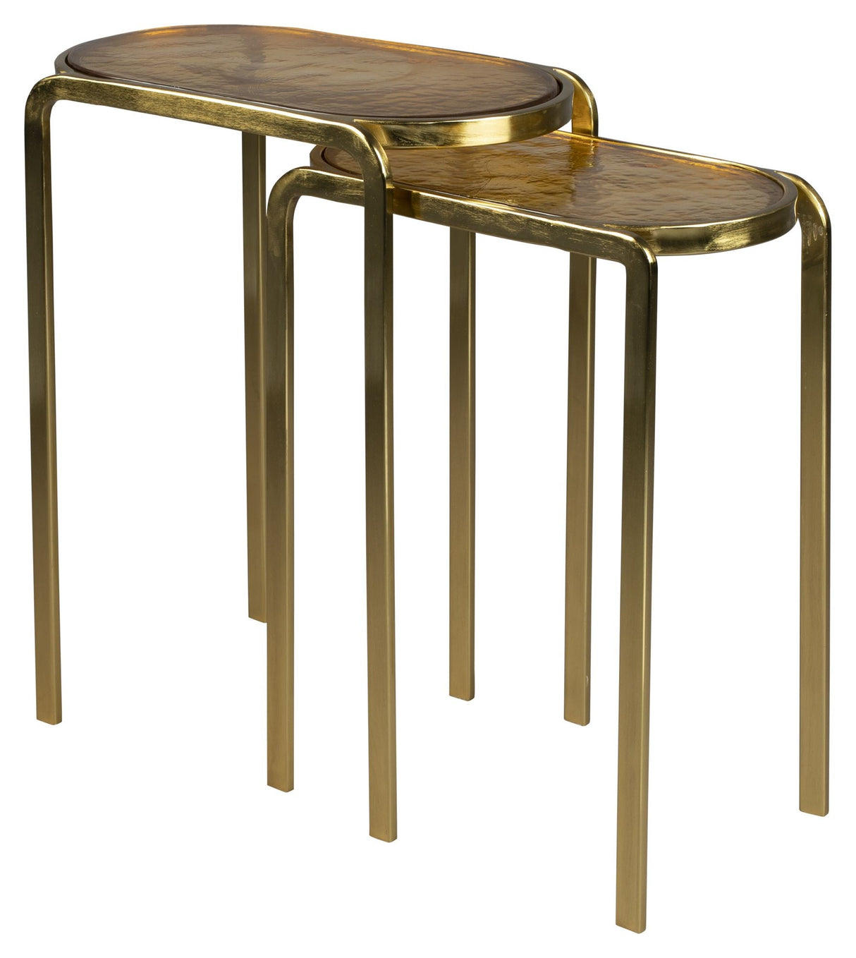 Dutchbone Bandhu Tables - Brass/Glass