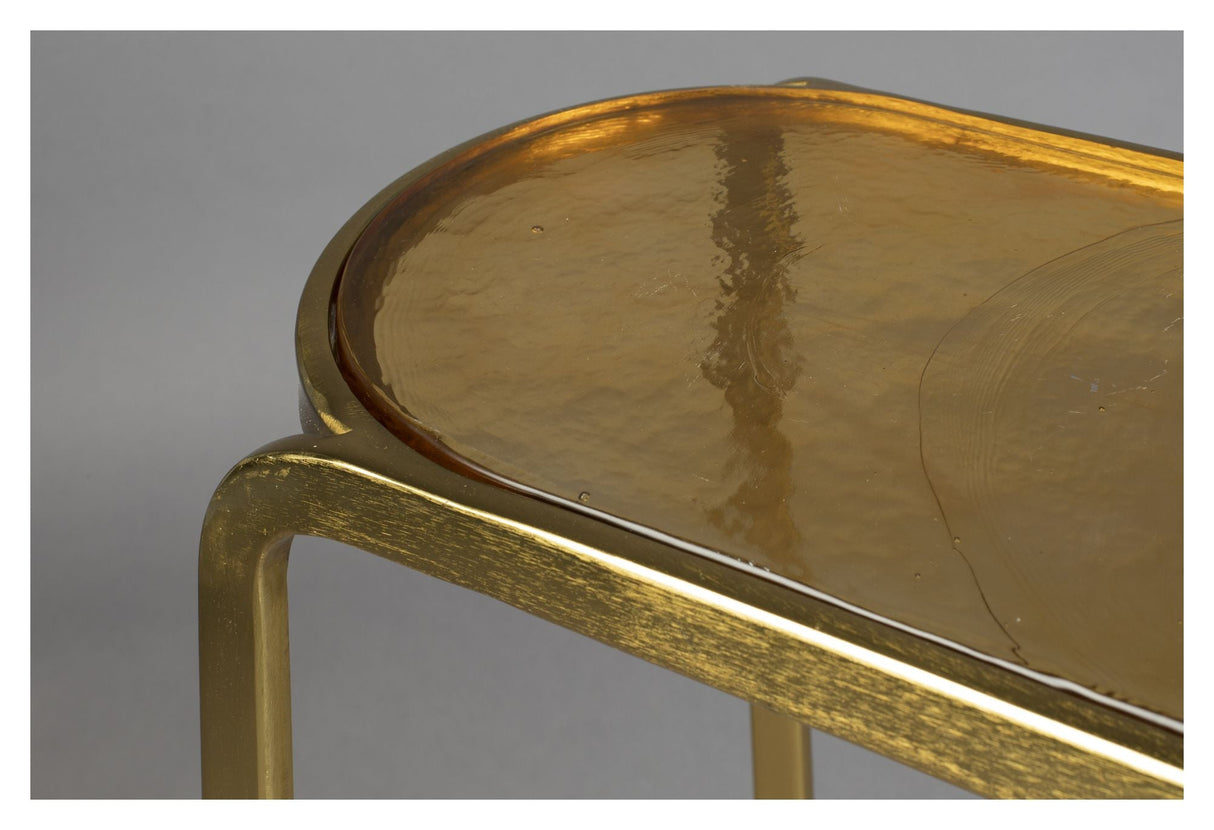 Dutchbone Bandhu Tables - Brass/Glass