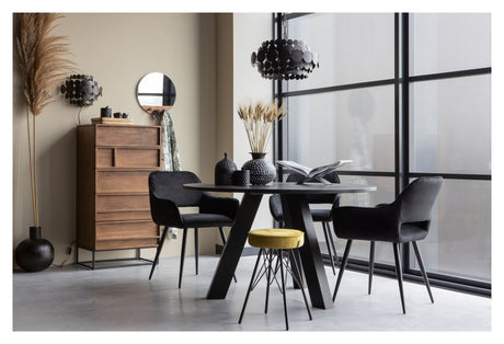 WOOOD Jelle Dining Chairs - Black Velvet