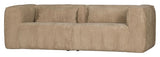 Woood Bean 3.5-pers. Sofa in wide velvet, Travertin