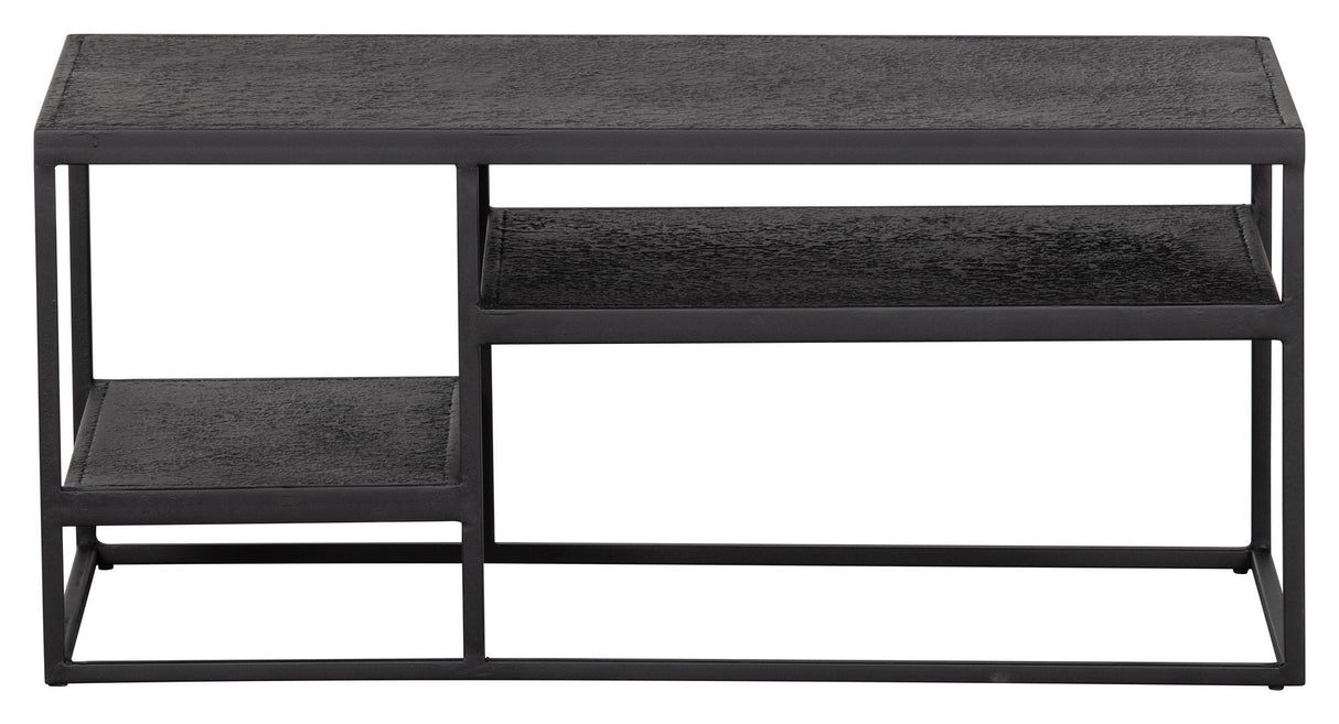 Woood Febe Coffee Table - Black Metal, 90x45