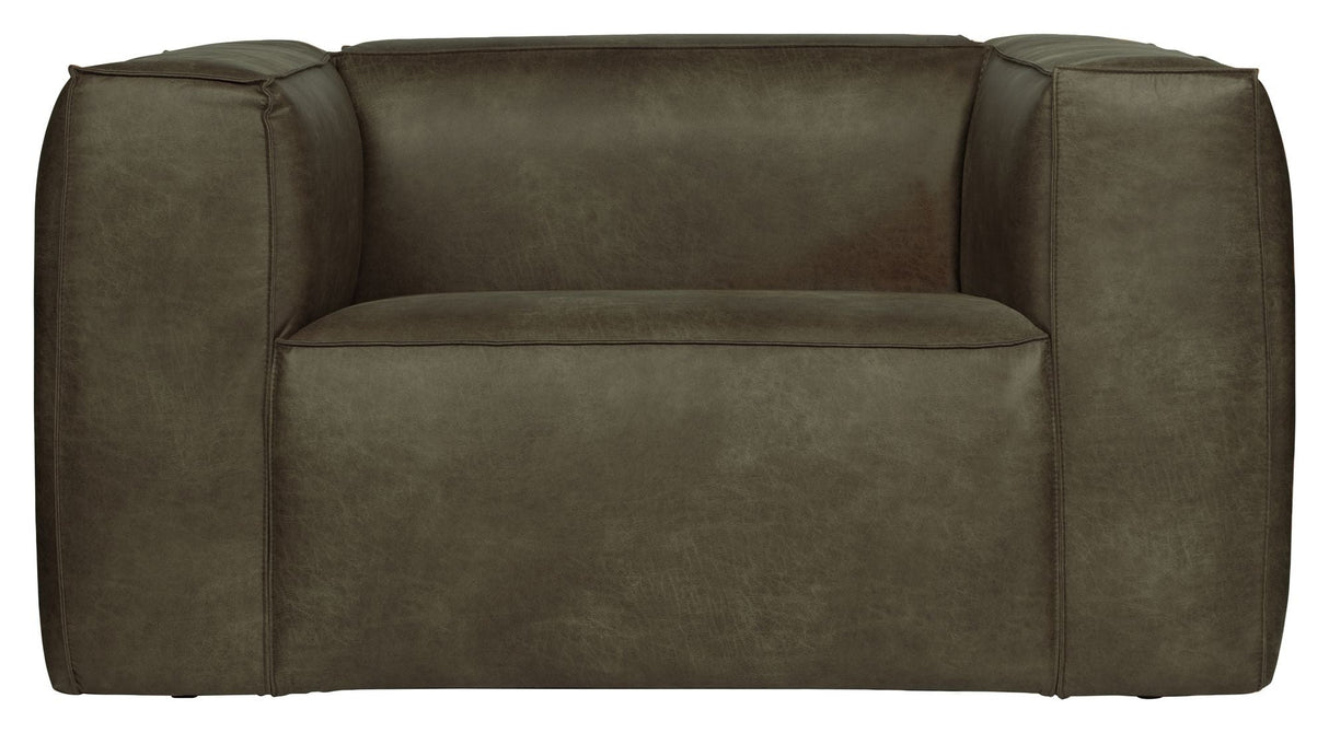 Woood Bean armchair in eco-leather, Army