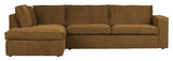 Woood Freddie Sofa with left-facing Chaise longue - Bronze