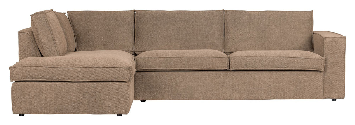 Woood Freddie Sofa with left-facing Chaise longue - Liver