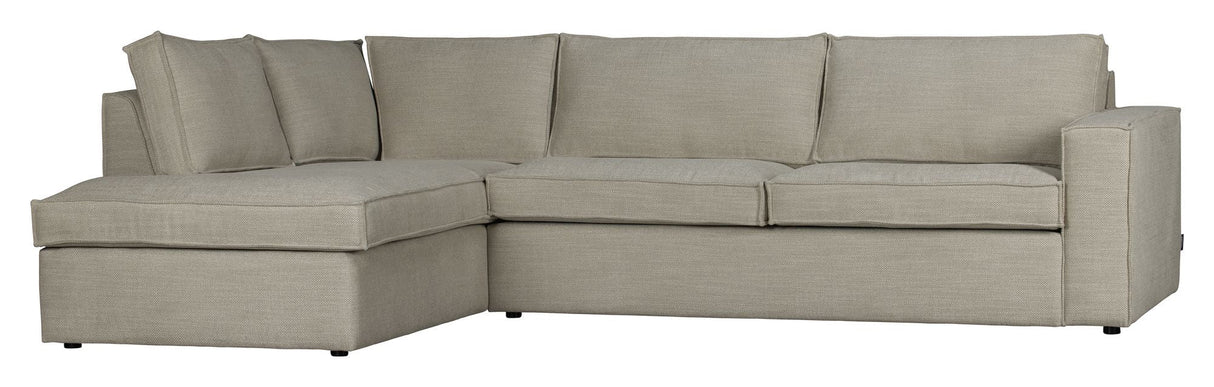 Woood Freddie Sofa with left-facing Chaise longue - Natural