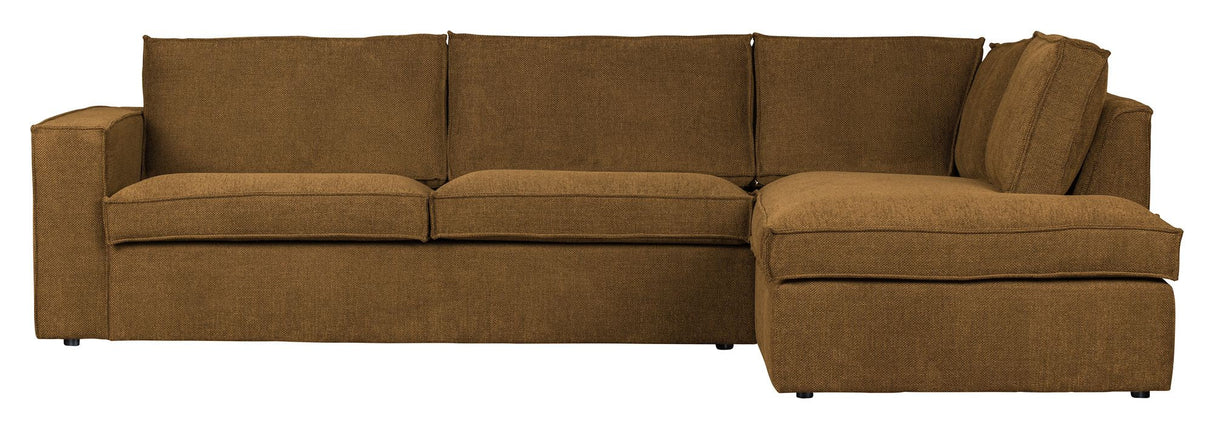 Woood Freddie Sofa with right-facing Chaise longue, Bronze