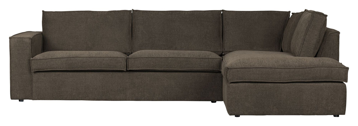 Woood Freddie Sofa w. right-facing Chaise longue - Brown