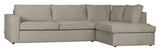 Woood Freddie Sofa with right-facing Chaise longue - Naturel