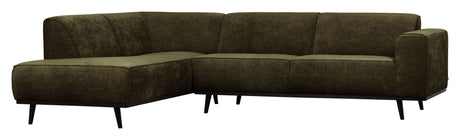 Statement Sofa with left-facing Chaise longue, Warm Green