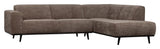 Statement Sofa with right-facing Chaise longue, Taupe