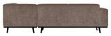 Statement Sofa with right-facing Chaise longue, Taupe