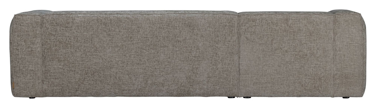 Woood Bean 3-pers. Sofa with left Chaise longue, Melange Travertin linen look