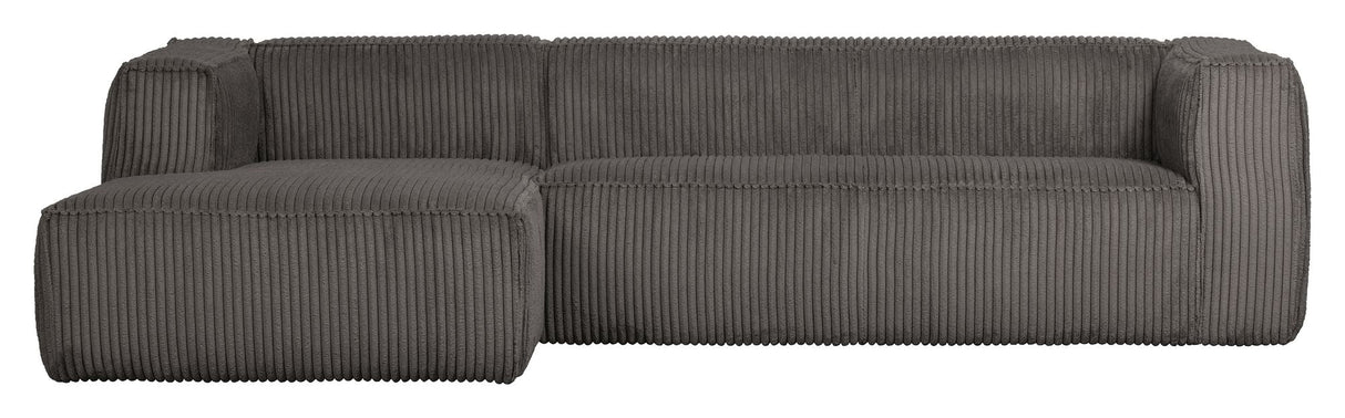 Woood Bean 3-pers. Sofa with left-facing Chaise longue, Terrazzo Velvet