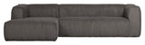 Woood Bean 3-pers. Sofa with left-facing Chaise longue, Terrazzo Velvet