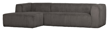 Woood Bean 3-pers. Sofa with left-facing Chaise longue, Terrazzo Velvet