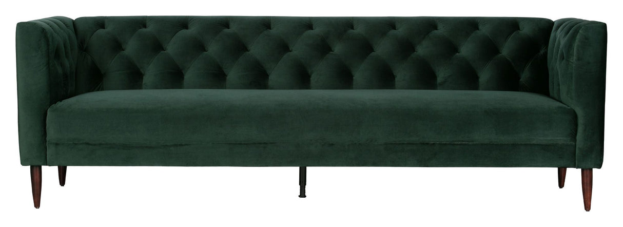 Woood Nisa 3-pers. Sofa - Dark Green Velvet