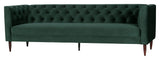 Woood Nisa 3-pers. Sofa - Dark Green Velvet