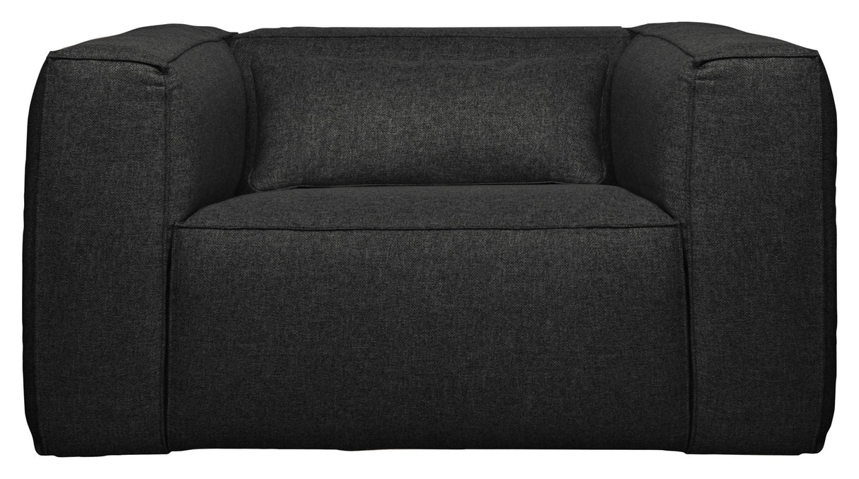 Woood Bean Armchair w. pillow, Dark gray