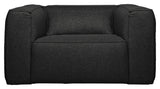 Woood Bean Armchair w. pillow, Dark gray