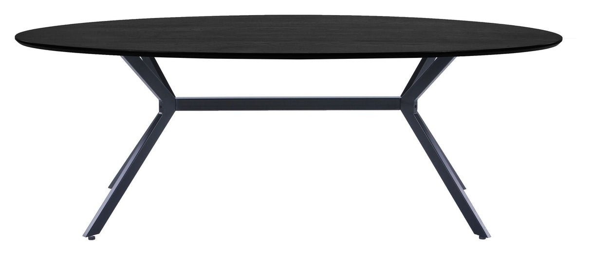 Woood Bruno Oval Dining Table - Black, 220x100