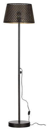 Woood Kars Floor Lamp - Black/Antique Brass, H161